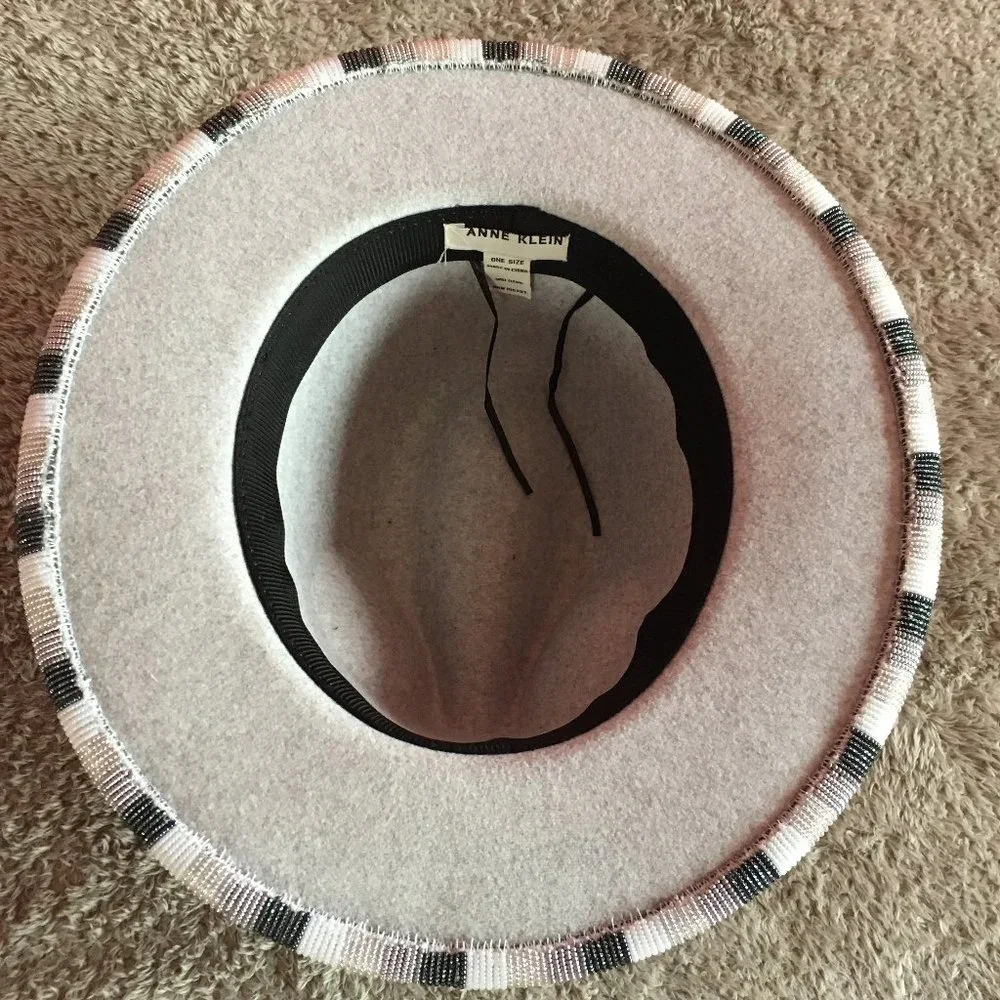 Indigenous Beaded Fedora Hat with Beaded Rope Hat Band/Necklace - Picture 5 of 7